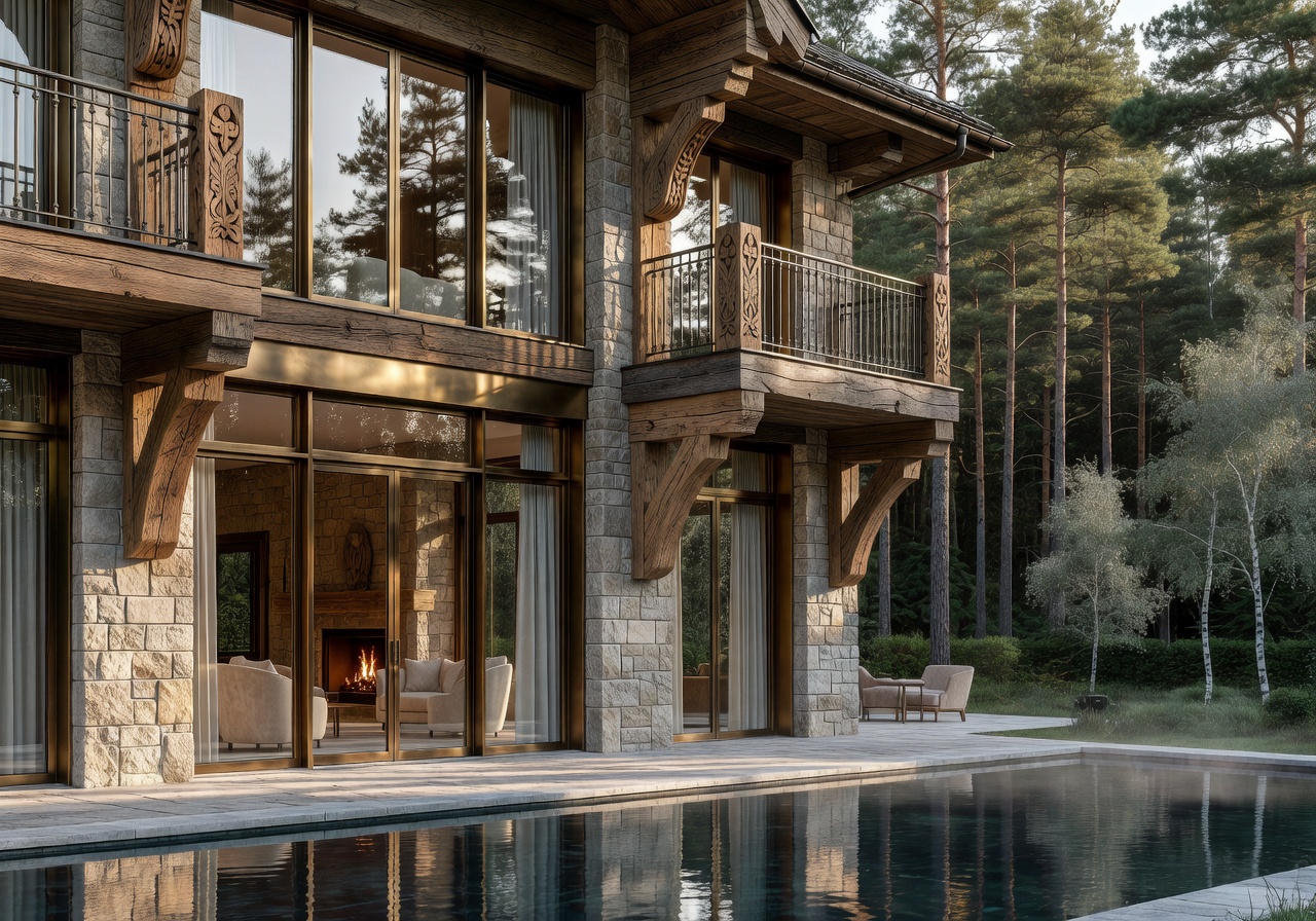 Cinematic Poland luxury resort architectural detail